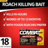 imageCombat Max 12 Month Roach Killing Bait Small Roach Bait Station ChildResistant 18 Count18ct Pack of 1