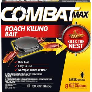 imageCombat Max 12 Month Roach Killing Bait Small Roach Bait Station ChildResistant 18 Count8ct Pack of 1