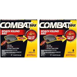 imageCombat Source Kill Max R2 Large Roach Bait 8 Count Pack of 2 Black